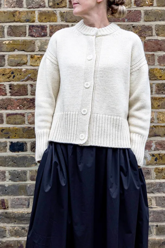 Raye Cardigan Ecru sold by ELWIN