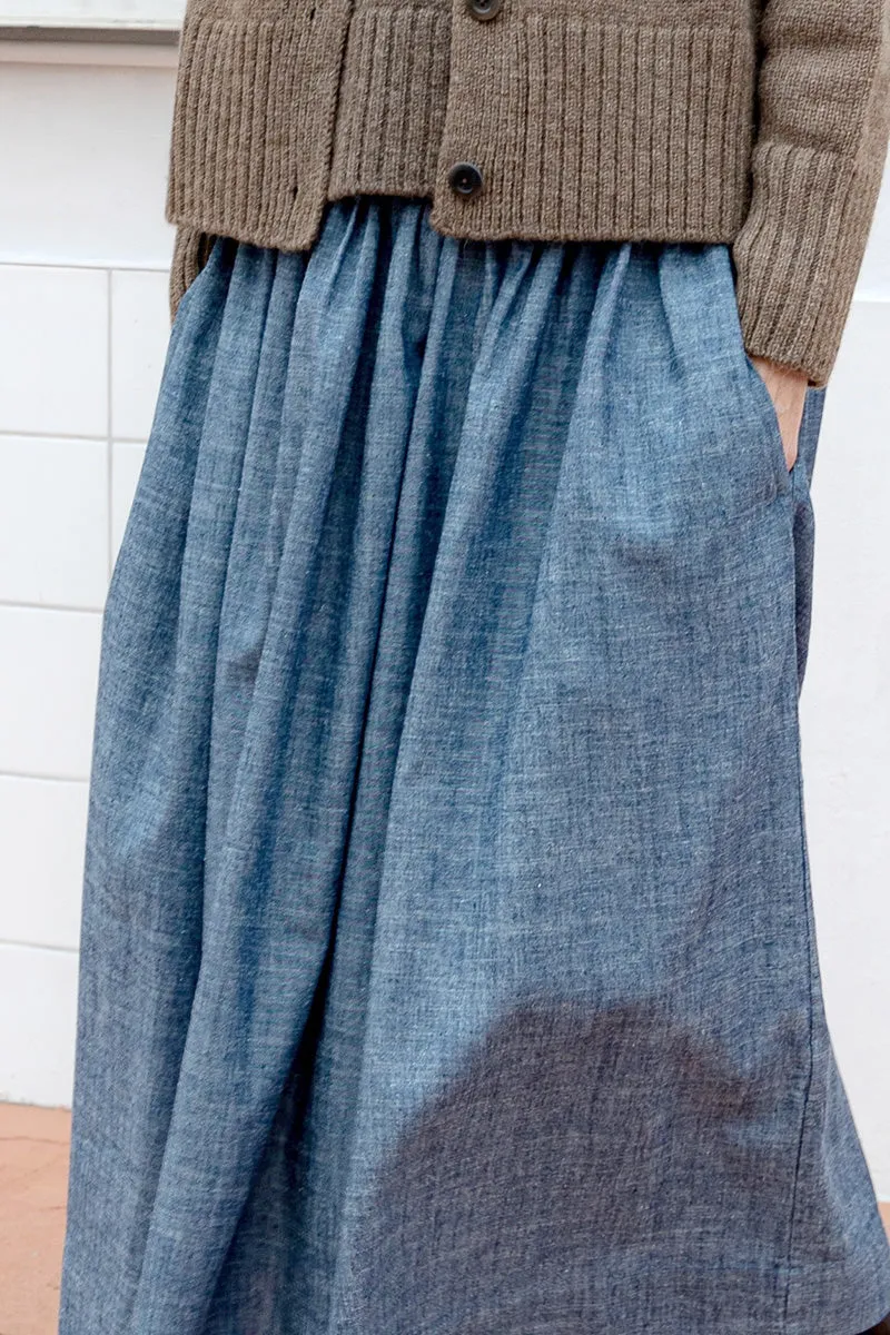 Tina Midi Skirt Organic Indigo Denim sold by ELWIN product image thumbnail 4