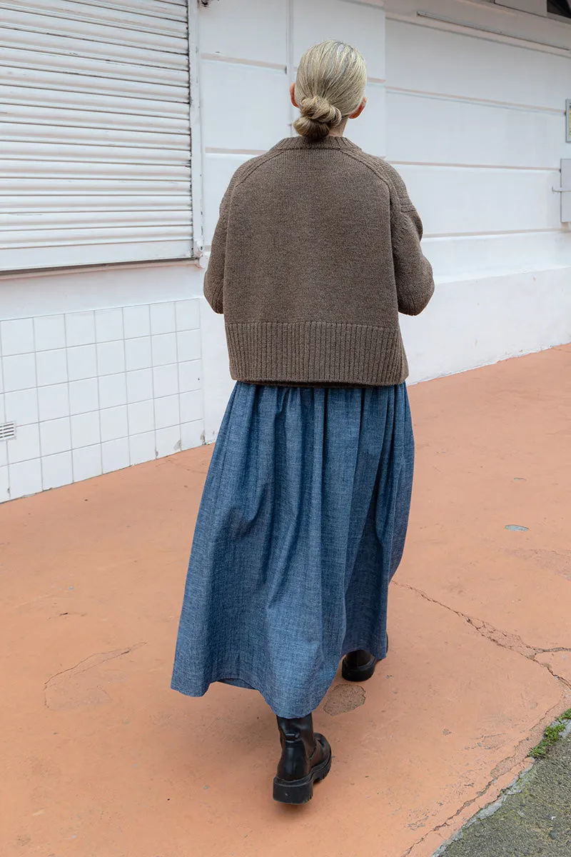 Tina Midi Skirt Organic Indigo Denim sold by ELWIN product image thumbnail 3