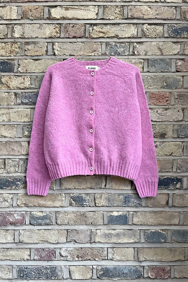 Ada Lambswool Cardigan Pink sold by ELWIN