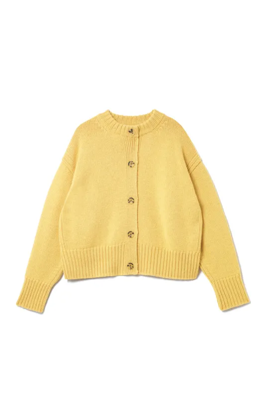 Raye British Wool Cardigan Butter Yellow sold by ELWIN