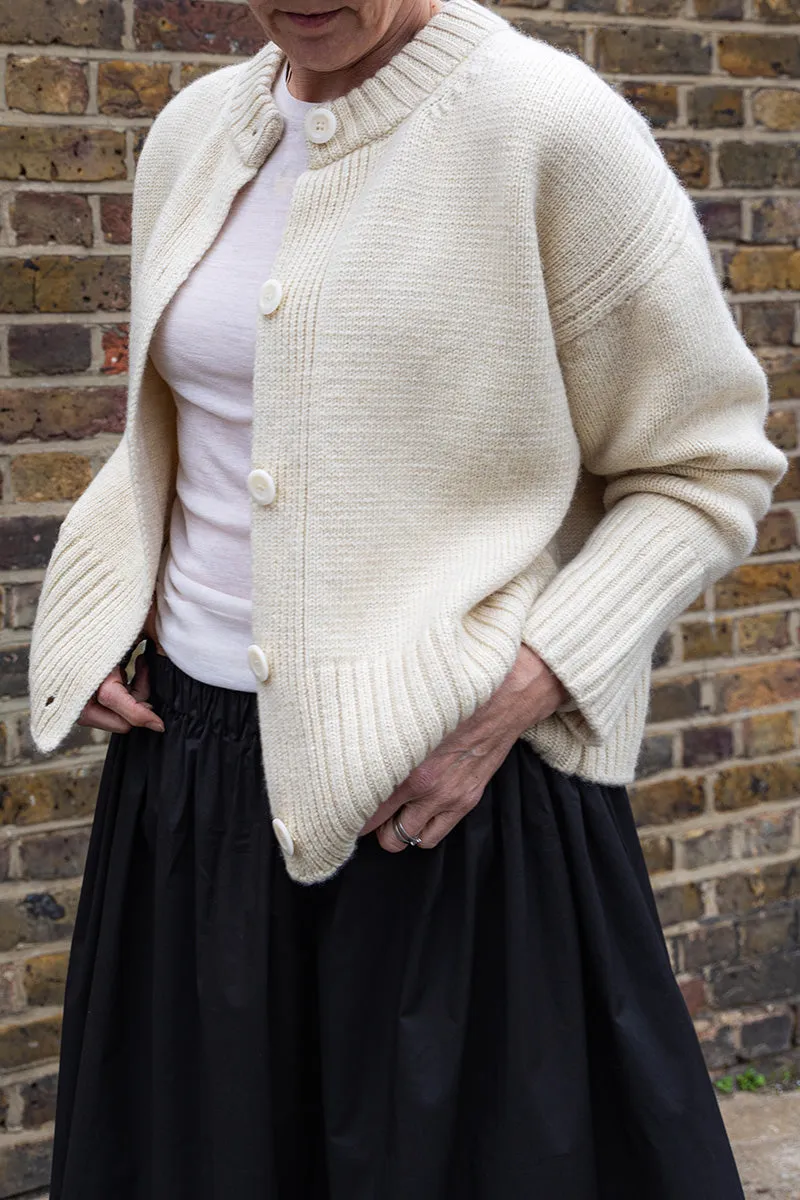 Raye Cardigan Ecru sold by ELWIN