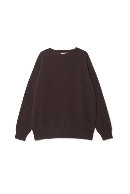 Cashmere Classic Crewneck Truffle Brown made by ELWIN