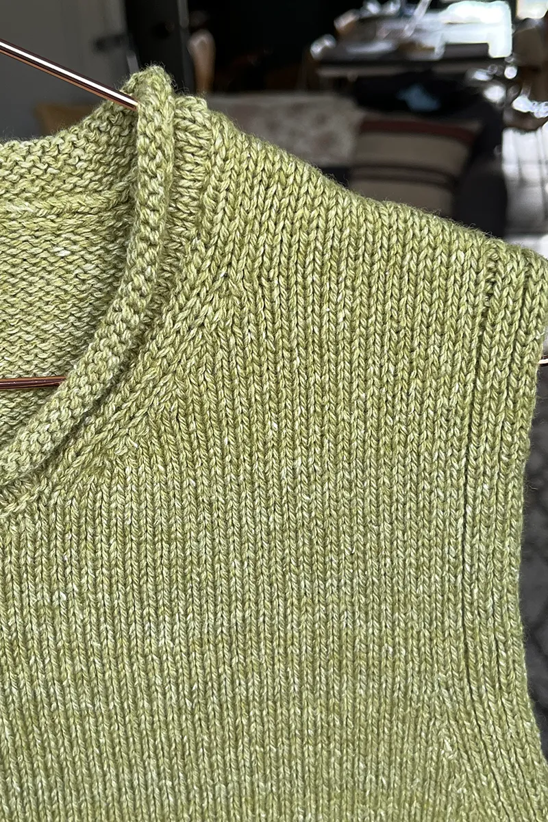 Raye Cotton Merino Knitted Vest Pistachio sold by ELWIN product image thumbnail 3