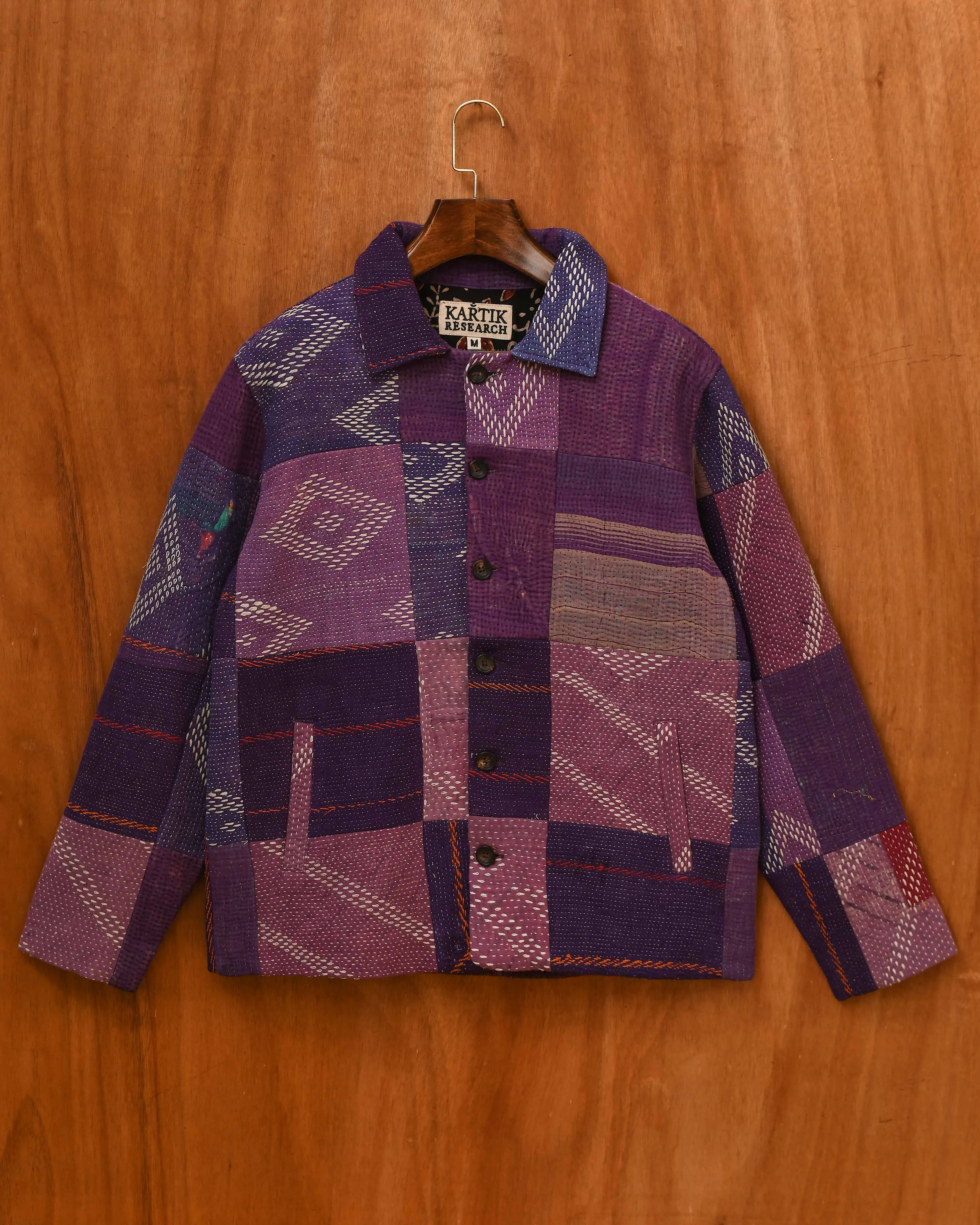 VINTAGE KANTHA PATCHWORK JACKET sold by Kartik Research product image thumbnail 4