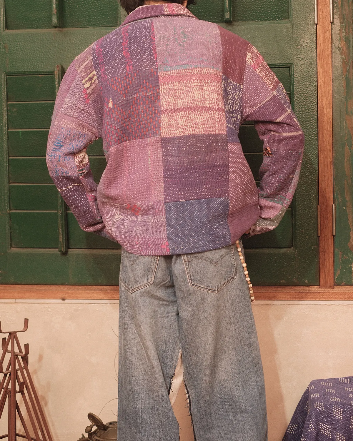 VINTAGE KANTHA PATCHWORK JACKET sold by Kartik Research product image thumbnail 2