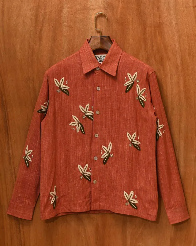 RED FLORAL BOX SHIRT sold by Kartik Research