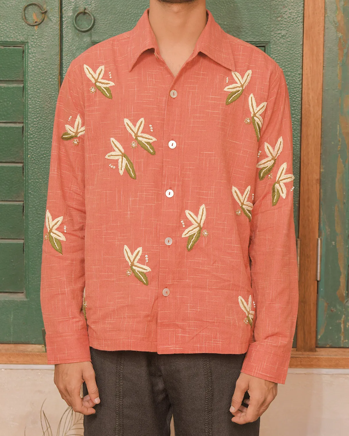 RED FLORAL BOX SHIRT sold by Kartik Research product image thumbnail 3