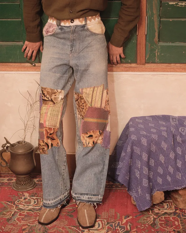MANALI PATCHWORK JEANS sold by Kartik Research