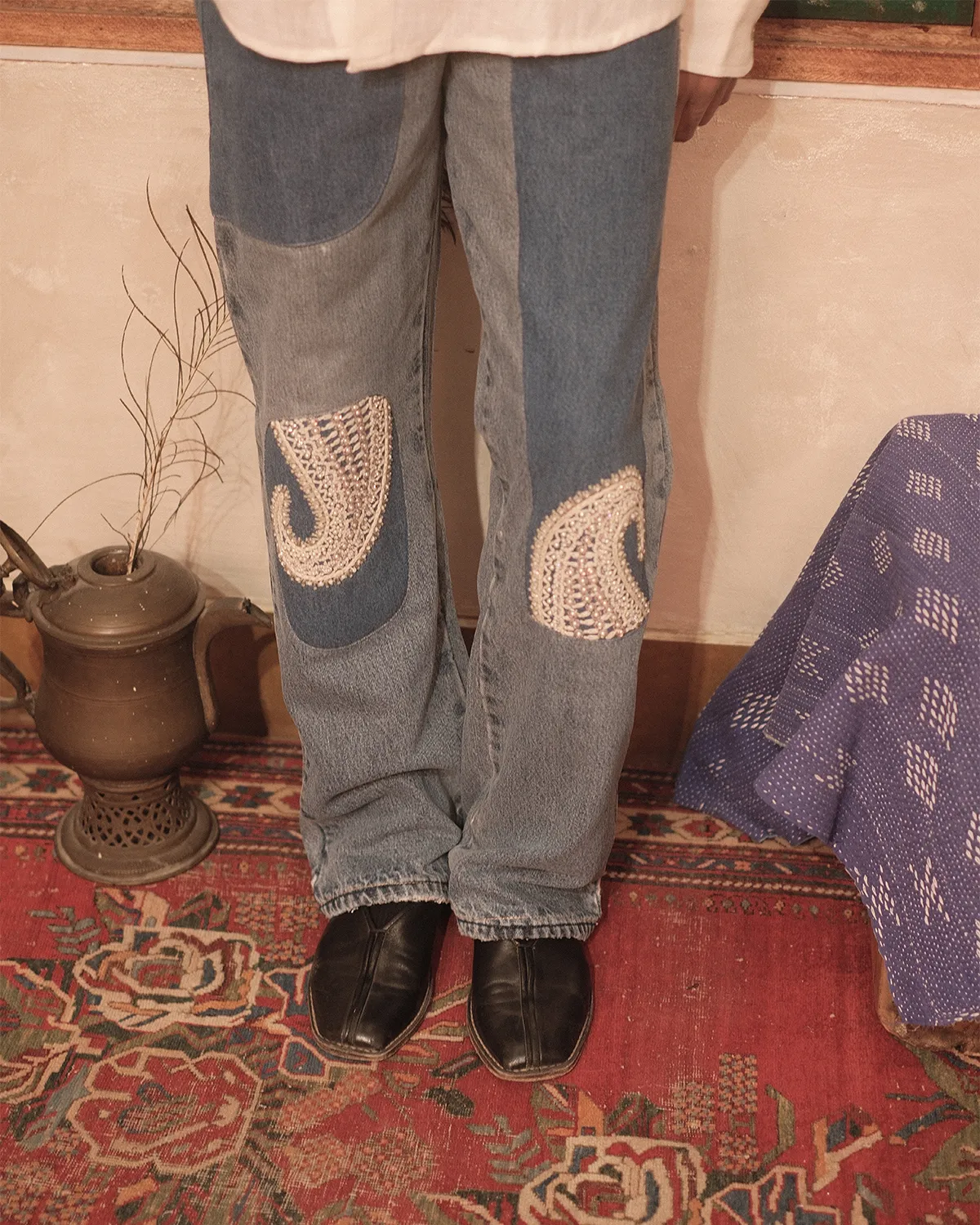 CHIKANKARI JEANS sold by Kartik Research