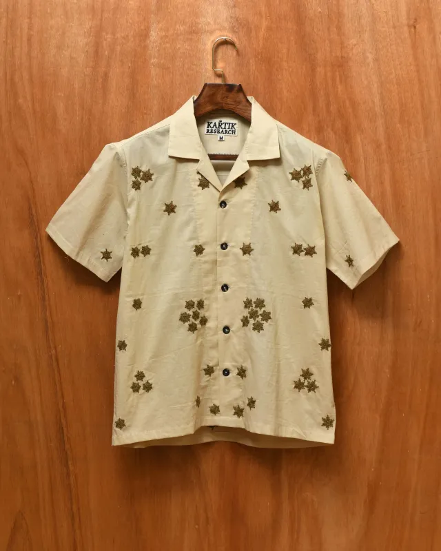 HAND EMBROIDERED CAMP SHIRT sold by Kartik Research