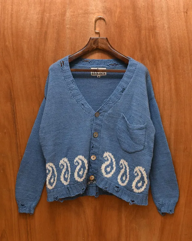 INDIGO PAISLEY CARDIGAN sold by Kartik Research
