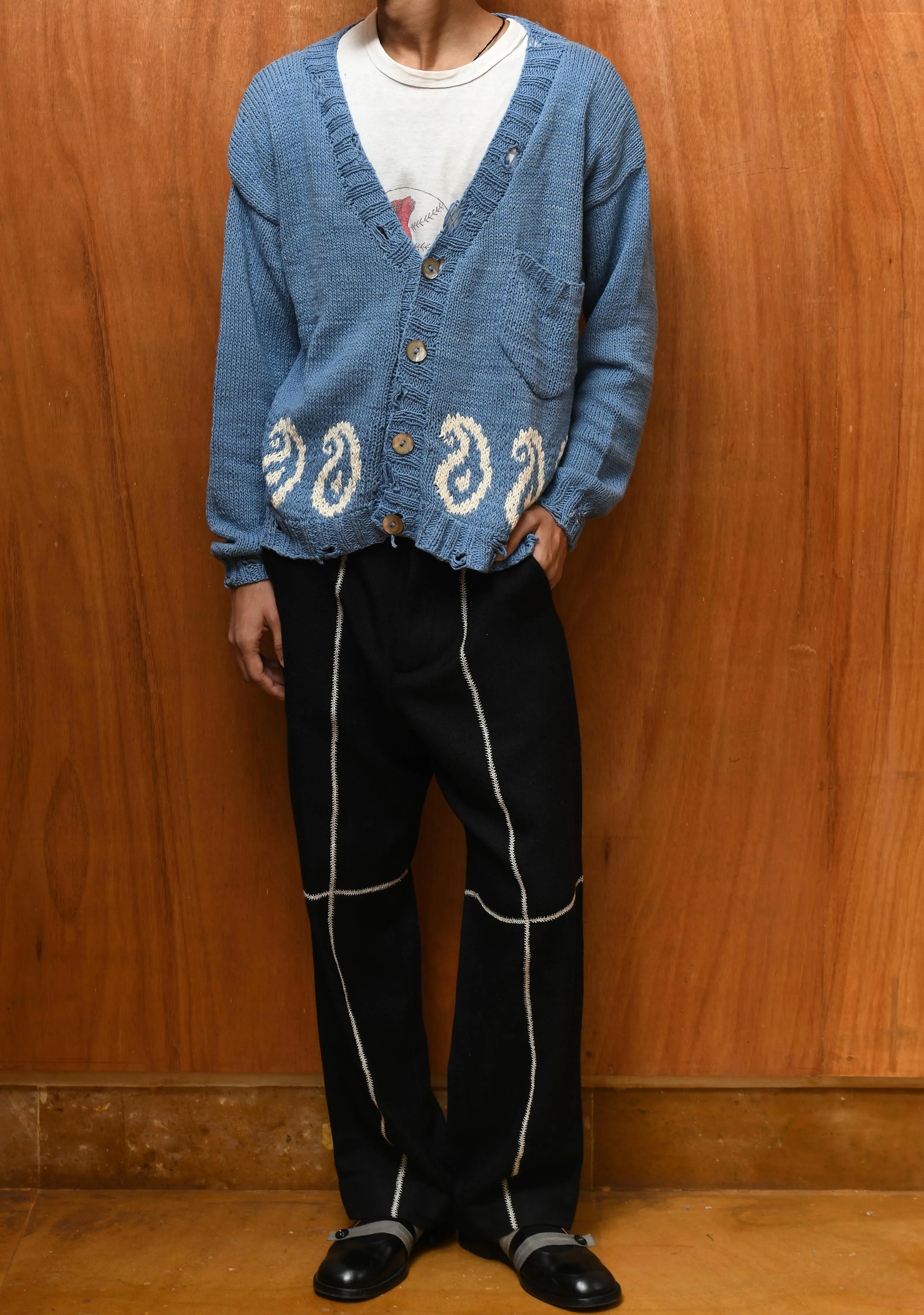 INDIGO PAISLEY CARDIGAN sold by Kartik Research product image thumbnail 5