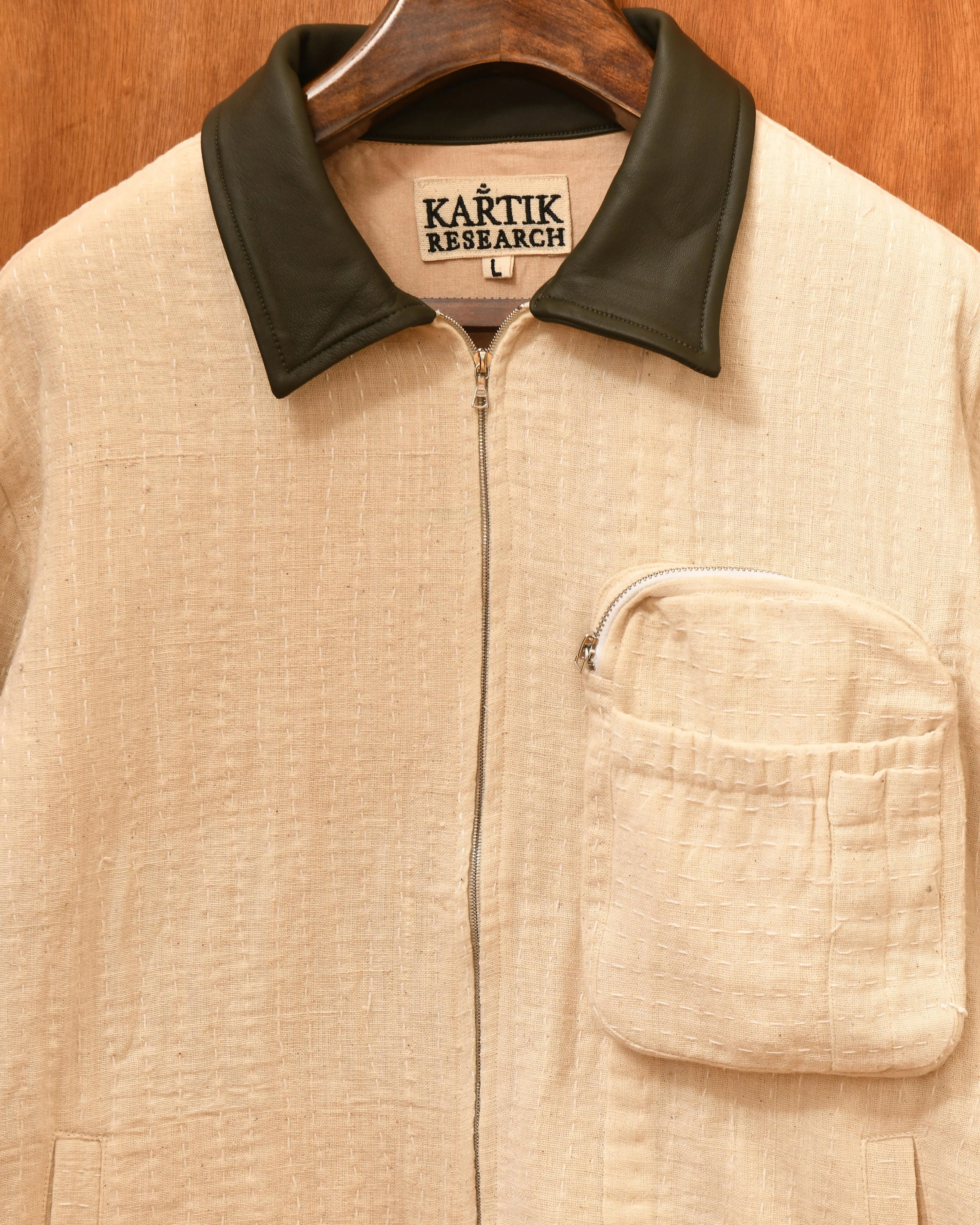 ECRU KANTHA JACKET sold by Kartik Research product image thumbnail 5