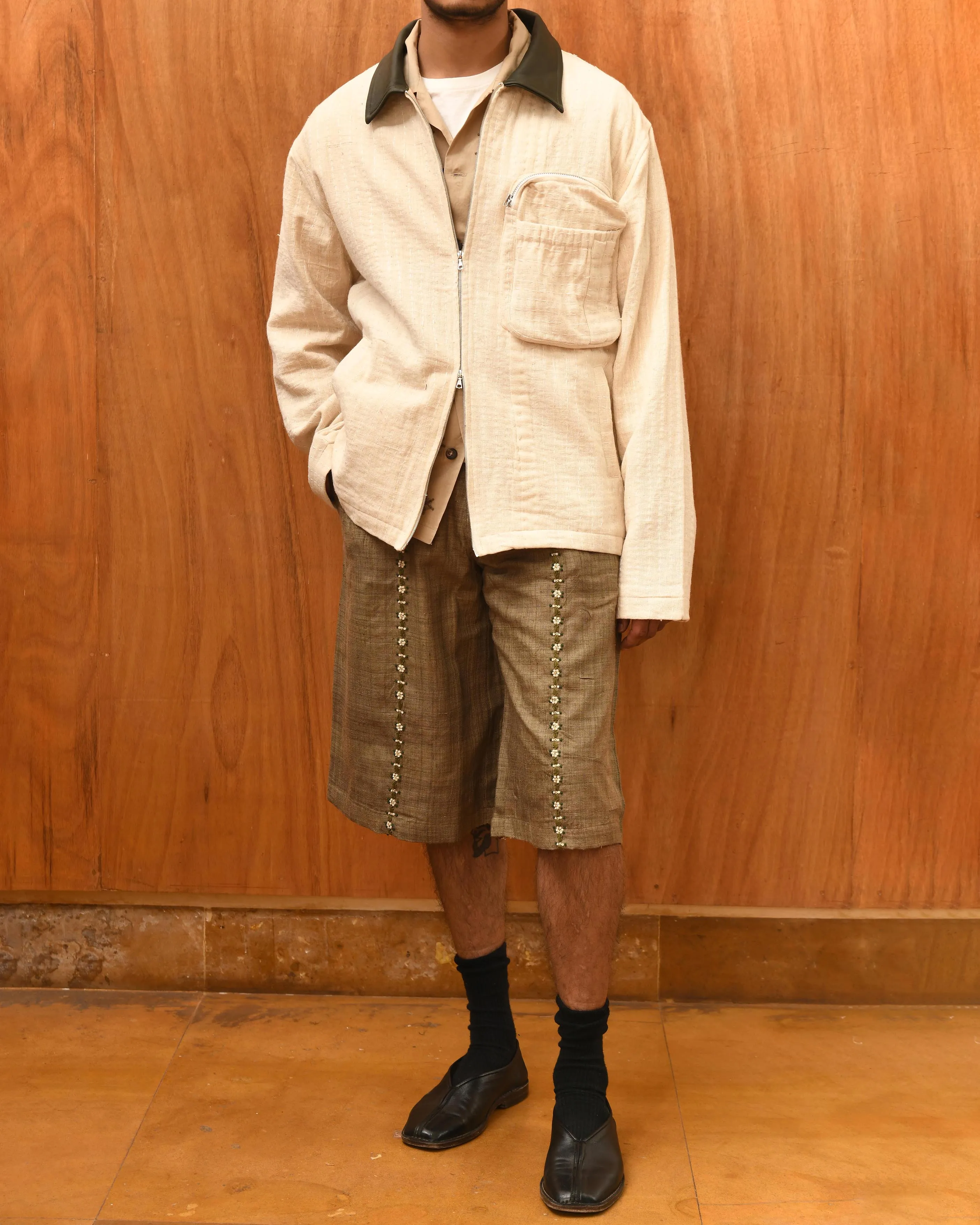 ECRU KANTHA JACKET sold by Kartik Research product image thumbnail 4