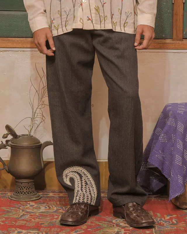 CHIKANKARI TROUSER made by Kartik Research