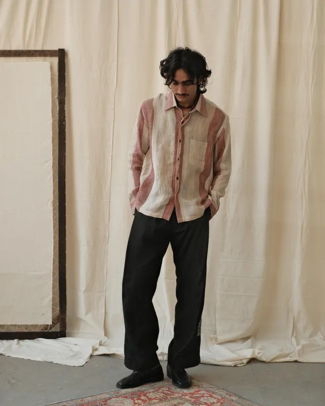 LINEN STRIPE SHIRT made by Kartik Research