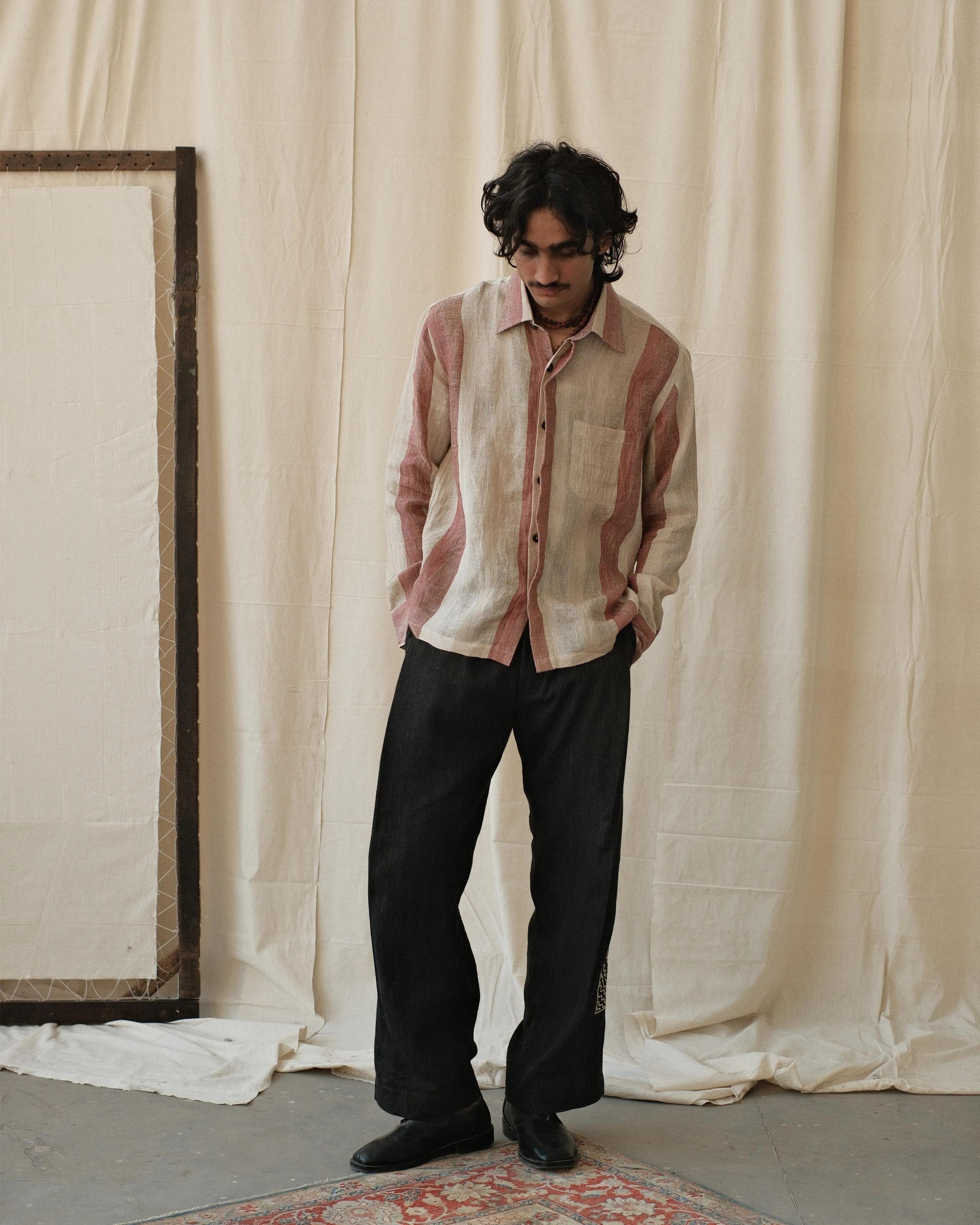 LINEN STRIPE SHIRT sold by Kartik Research