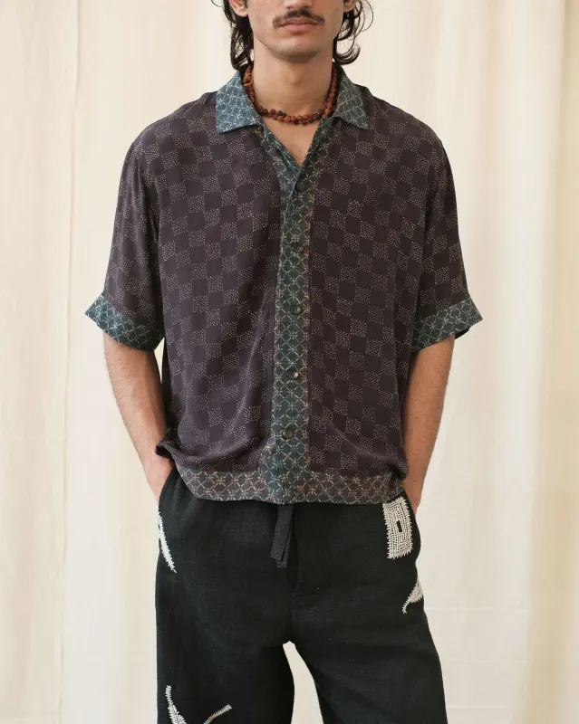 BLOCK PRINT SILK SHIRT made by Kartik Research