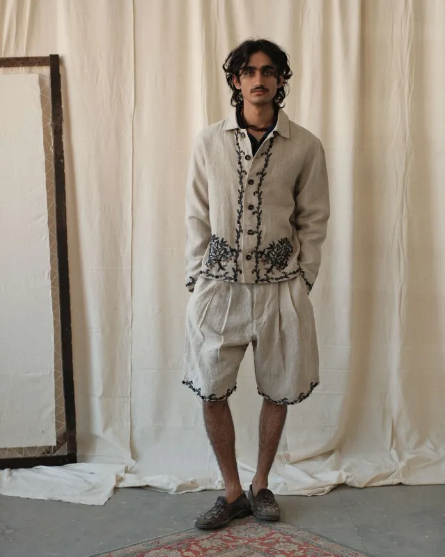 DOUBLE PLEATED SHORTS made by Kartik Research