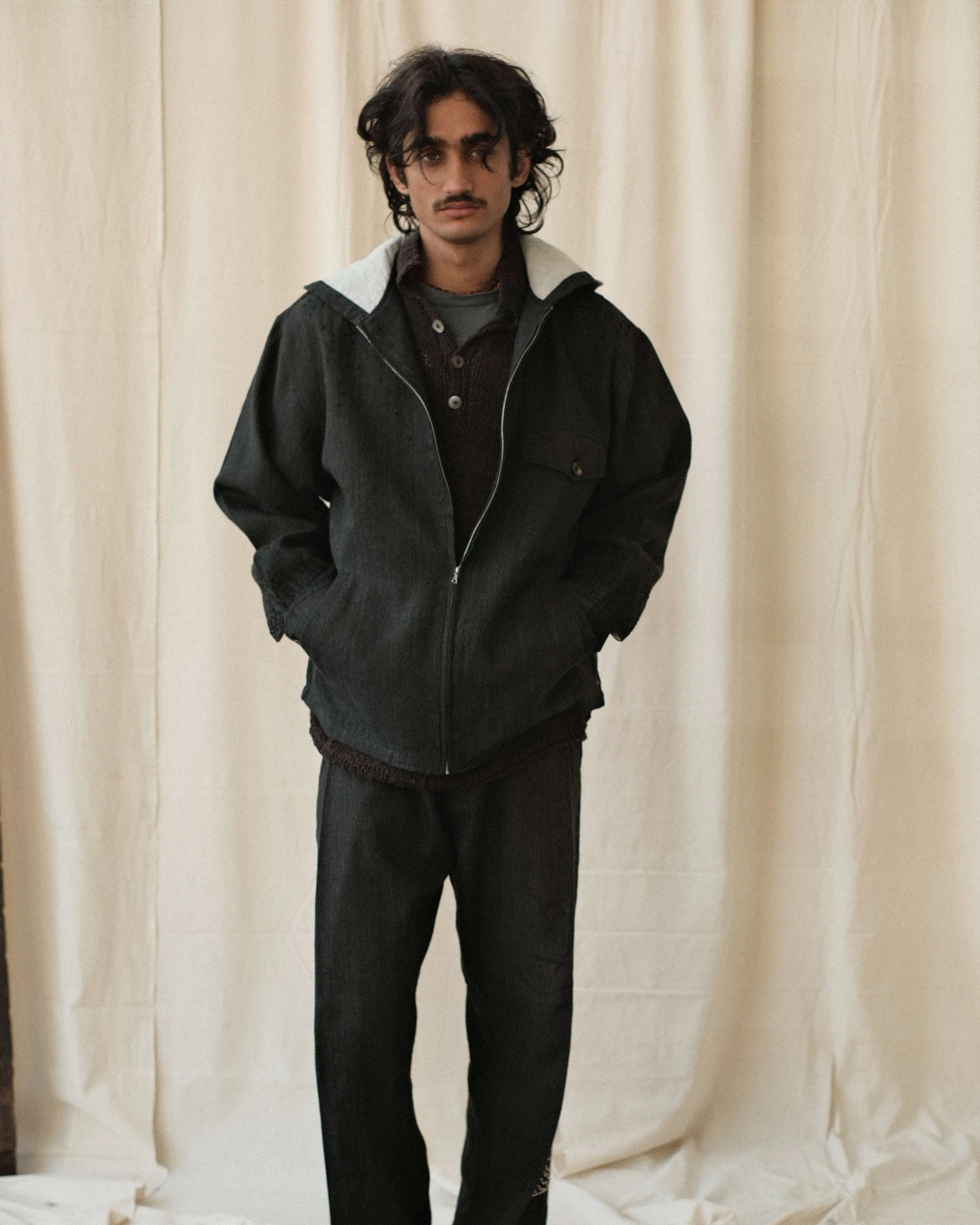 KANTHA ZIP HOODIE sold by Kartik Research