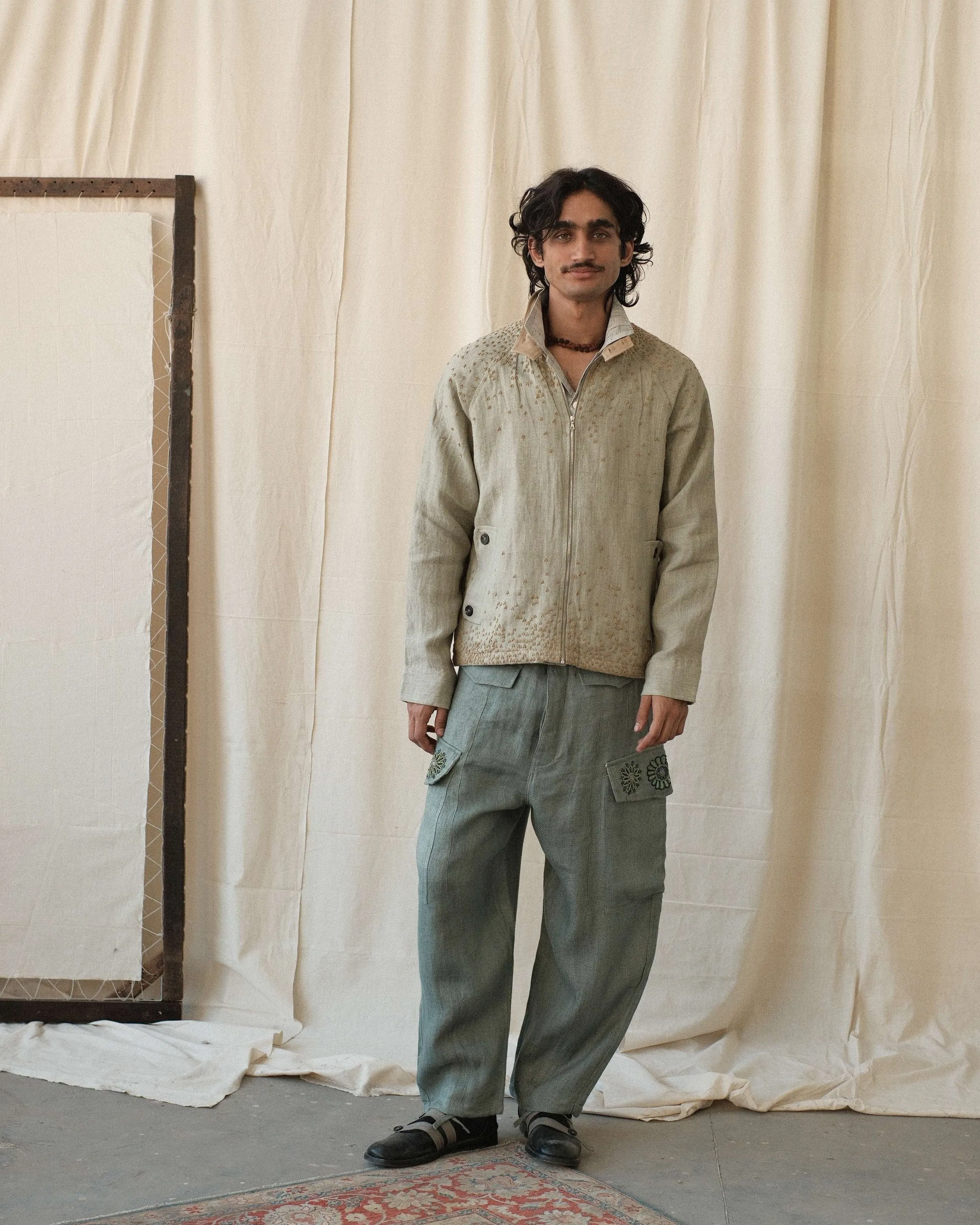 KANTHA HARRINGTON JACKET sold by Kartik Research