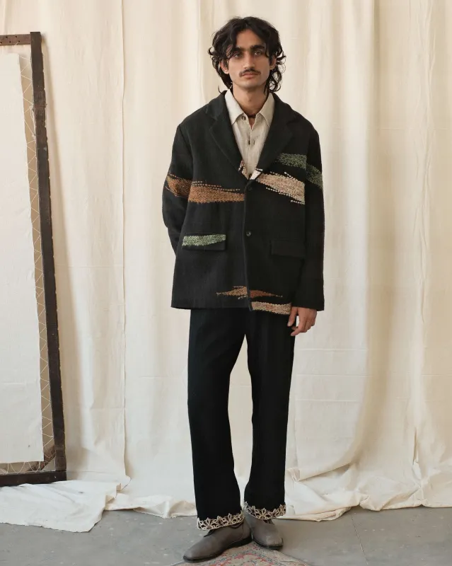 SILK SCARF KANTHA BLAZER made by Kartik Research