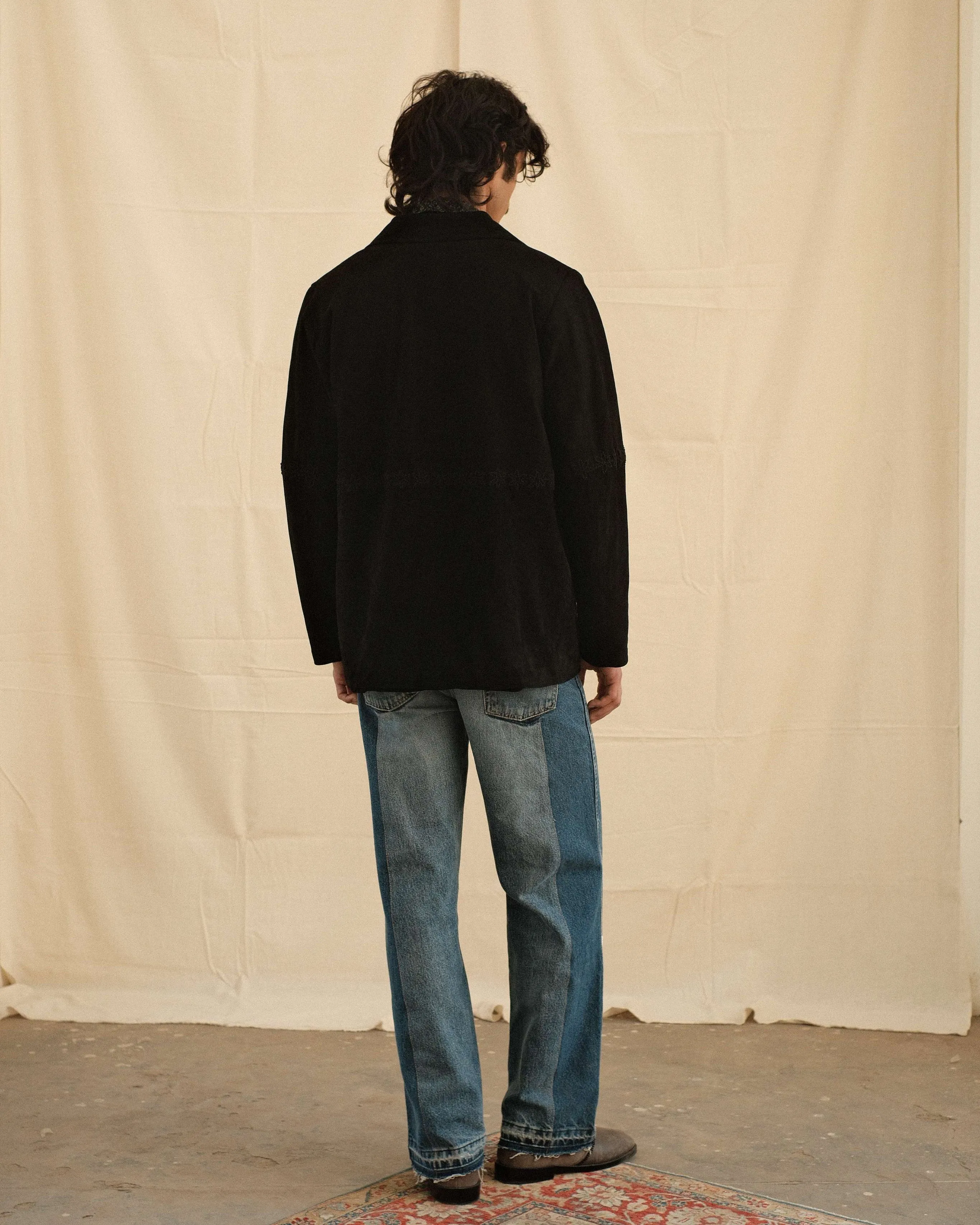 EMBROIDERED SUEDE BLAZER sold by Kartik Research product image thumbnail 3