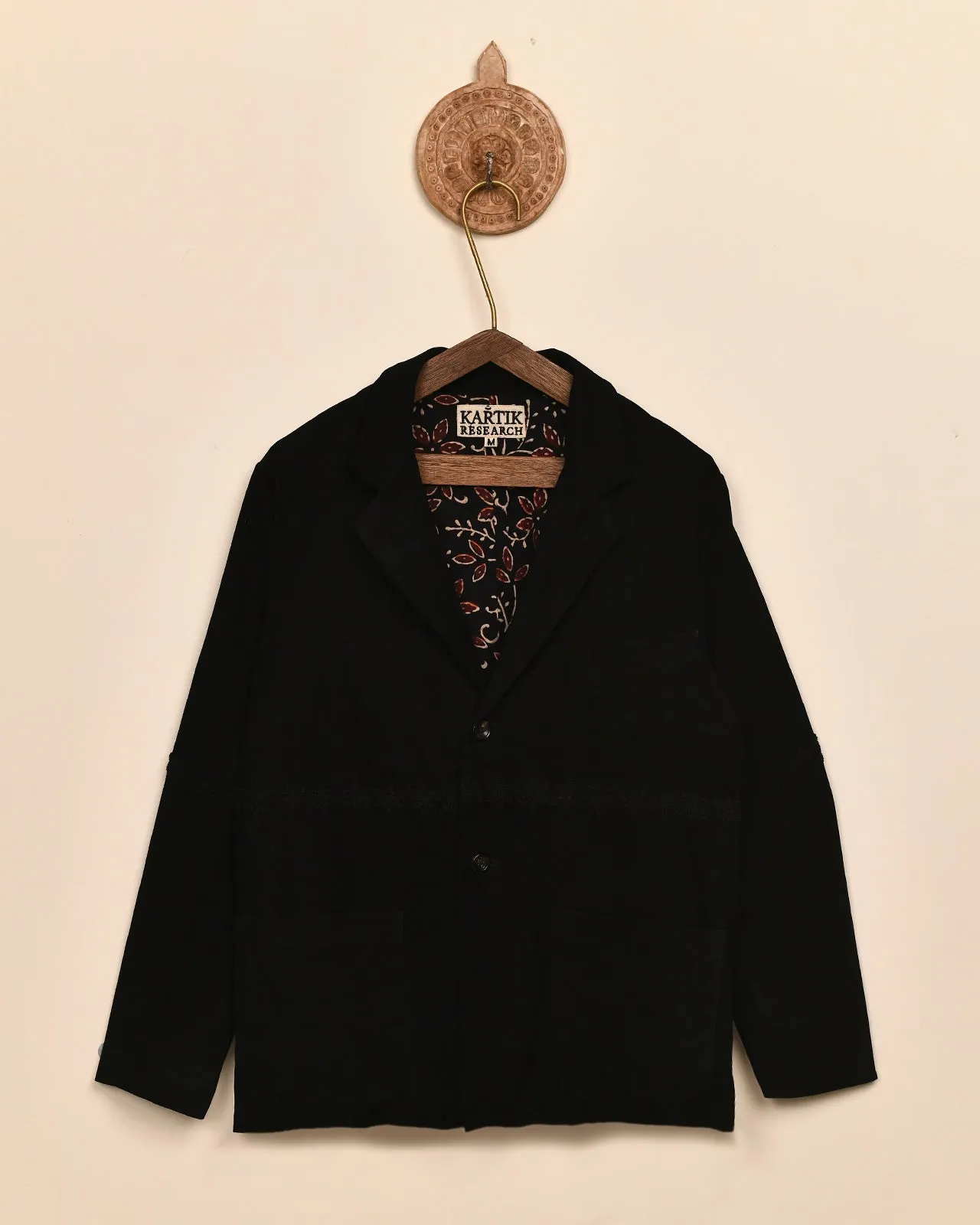 EMBROIDERED SUEDE BLAZER sold by Kartik Research product image thumbnail 4