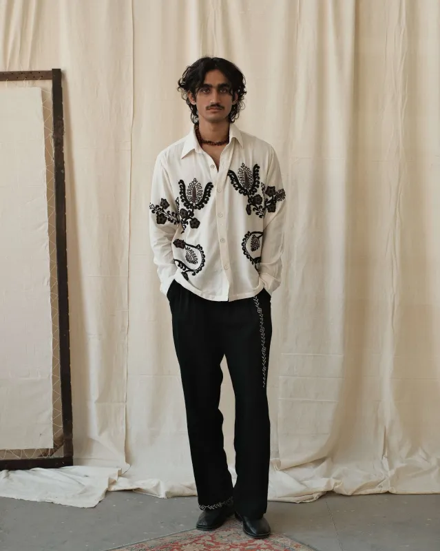 EMBROIDERED KNOT SHIRT made by Kartik Research