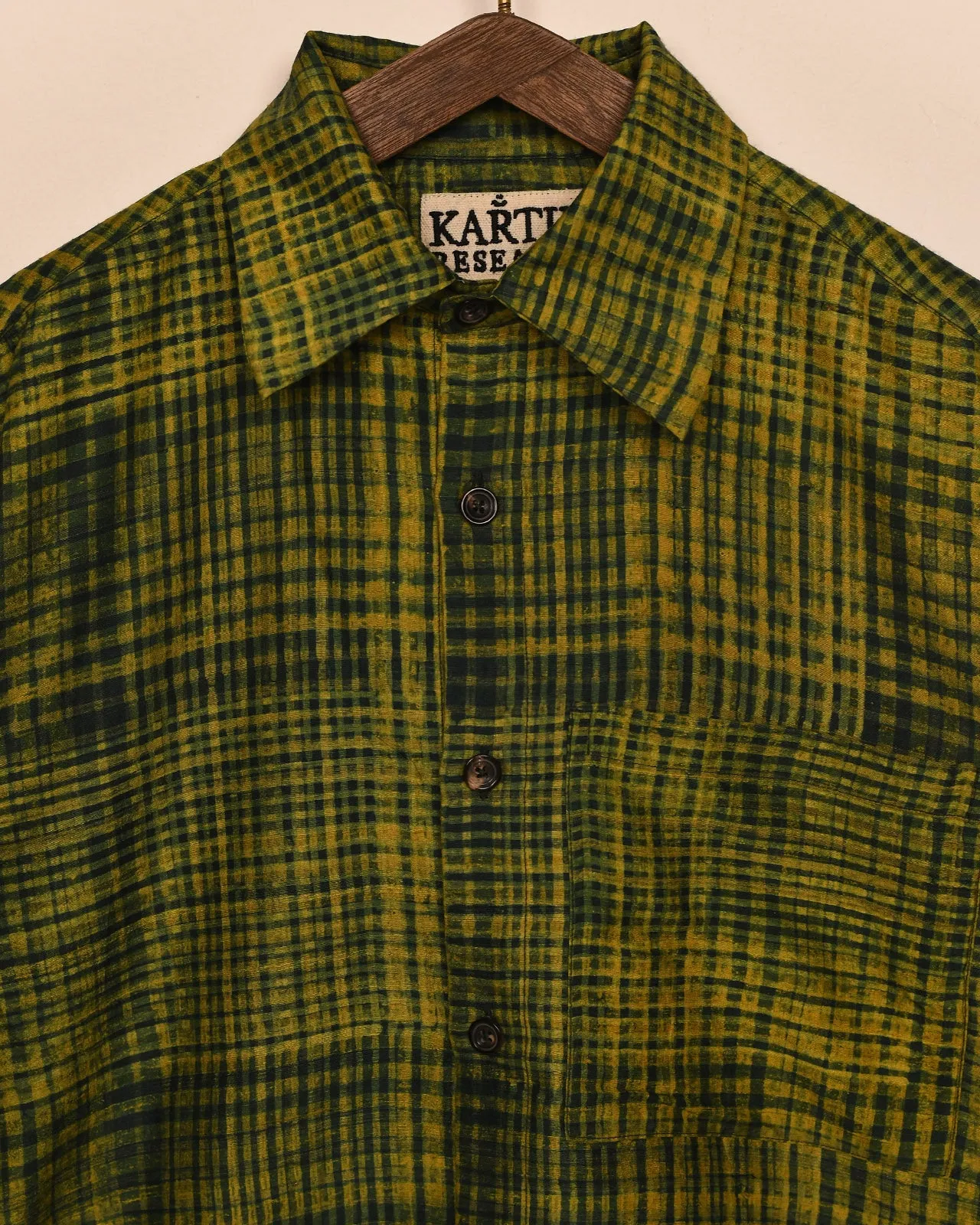 BLOCK PRINT CHECK SHIRT sold by Kartik Research product image thumbnail 5