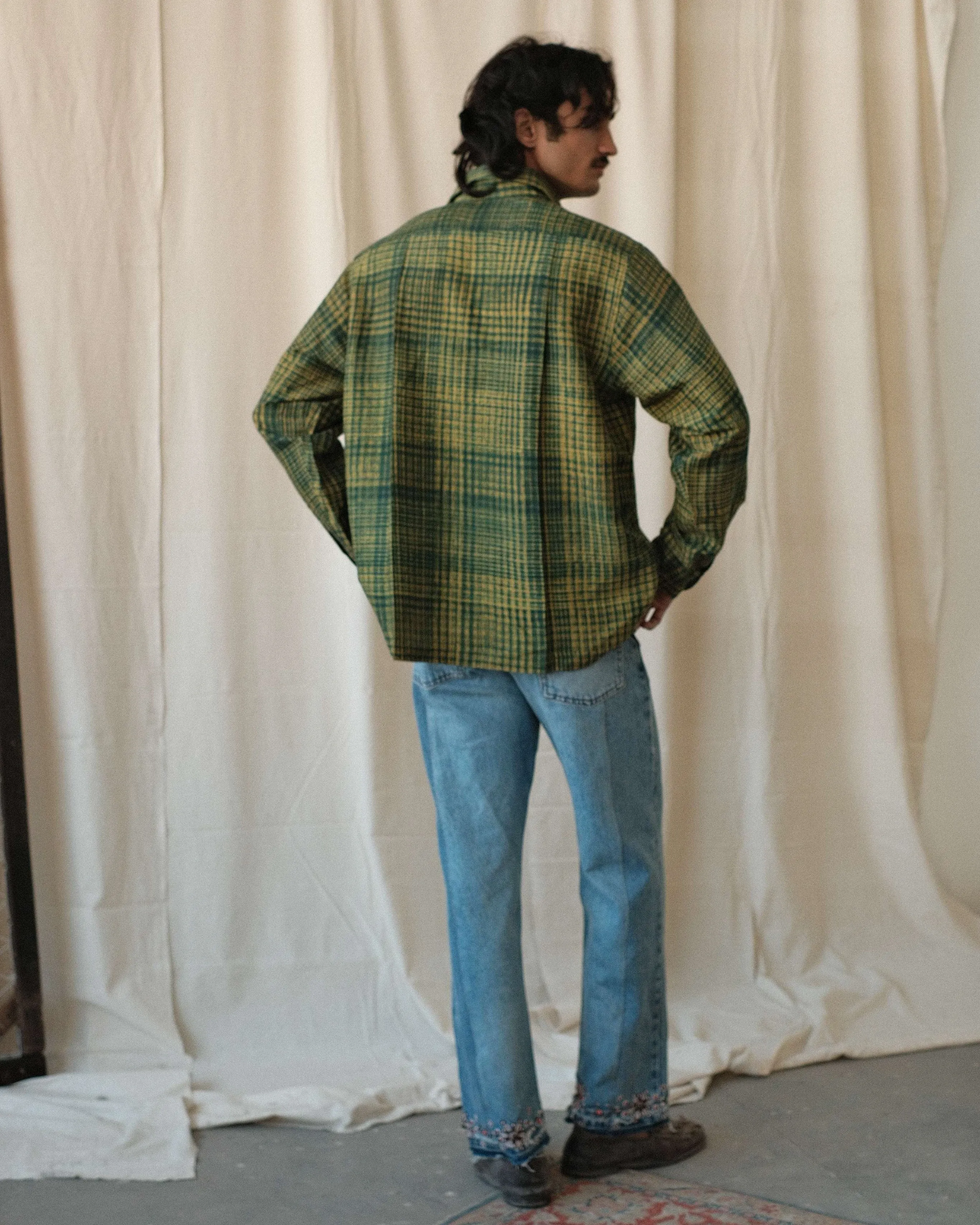 BLOCK PRINT CHECK SHIRT sold by Kartik Research product image thumbnail 3