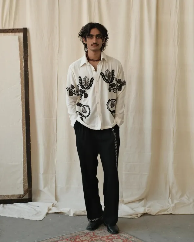 RABARI WOOL TROUSER made by Kartik Research