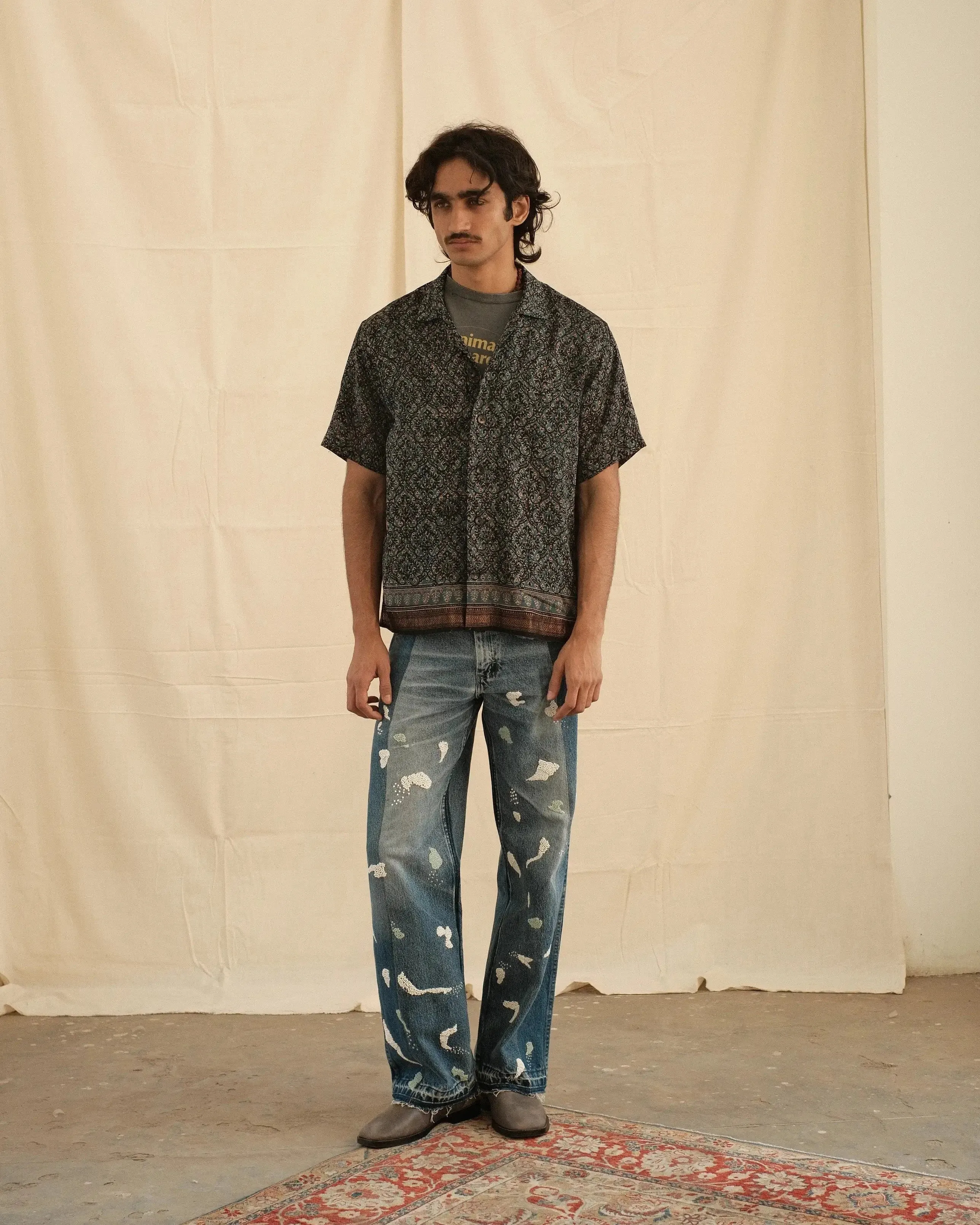 SILK BLOCK PRINT SHIRT sold by Kartik Research