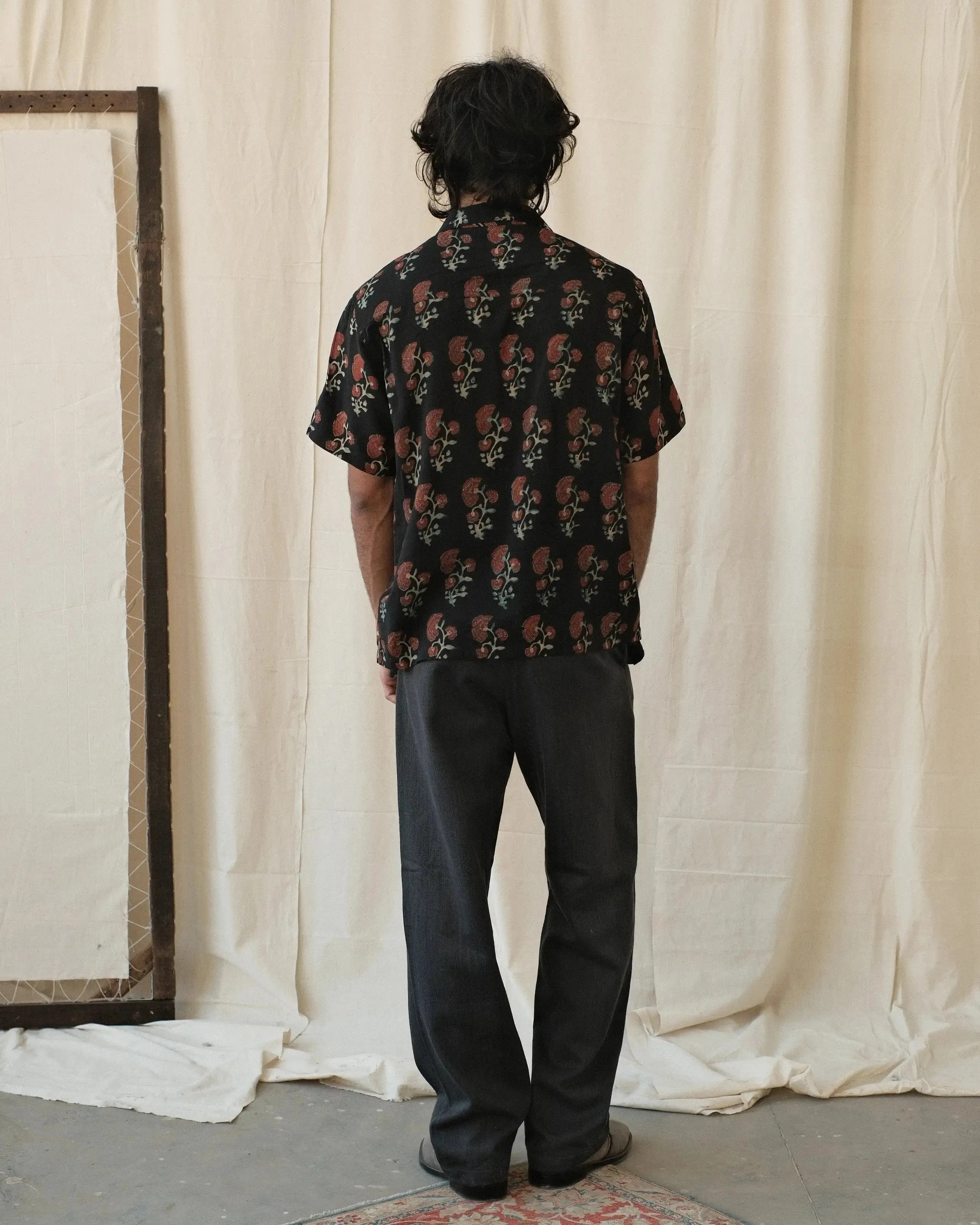BLOCK PRINT SILK SHIRT sold by Kartik Research product image thumbnail 3