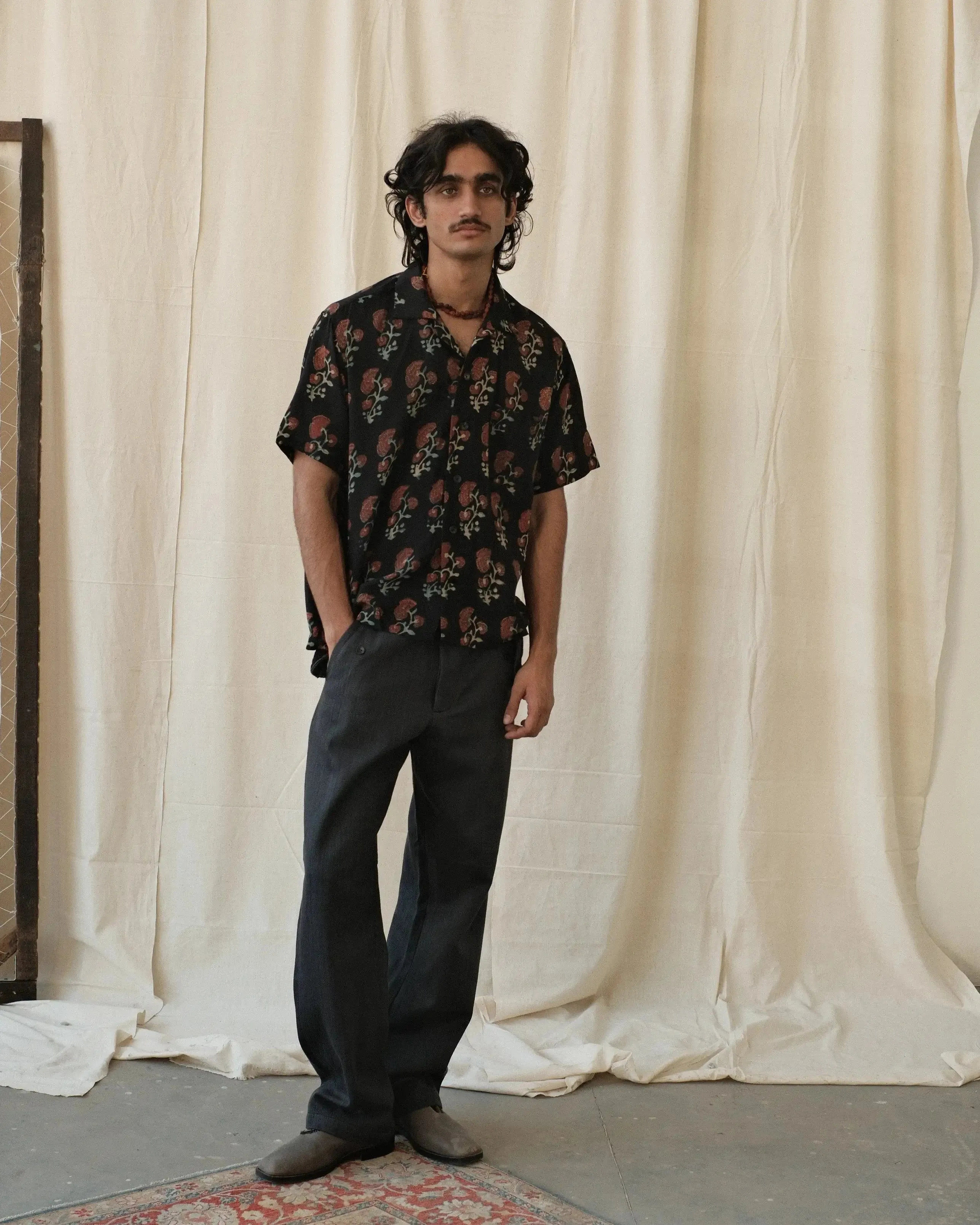 BLOCK PRINT SILK SHIRT sold by Kartik Research