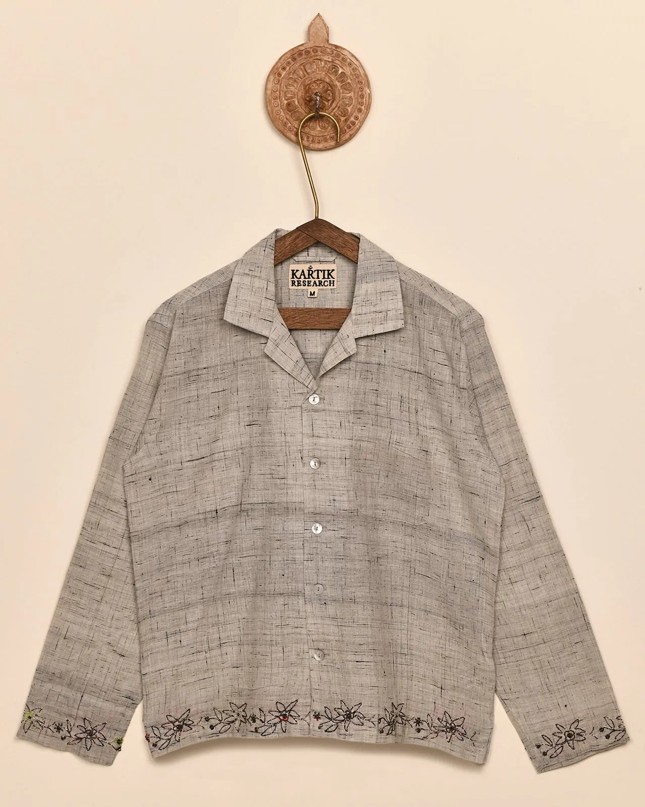 BEADED KHADI SHIRT sold by Kartik Research product image thumbnail 4