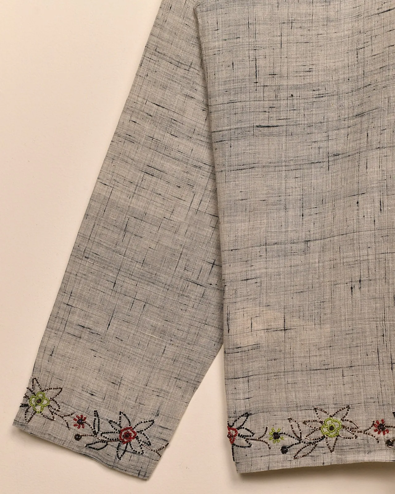 BEADED KHADI SHIRT sold by Kartik Research product image thumbnail 5