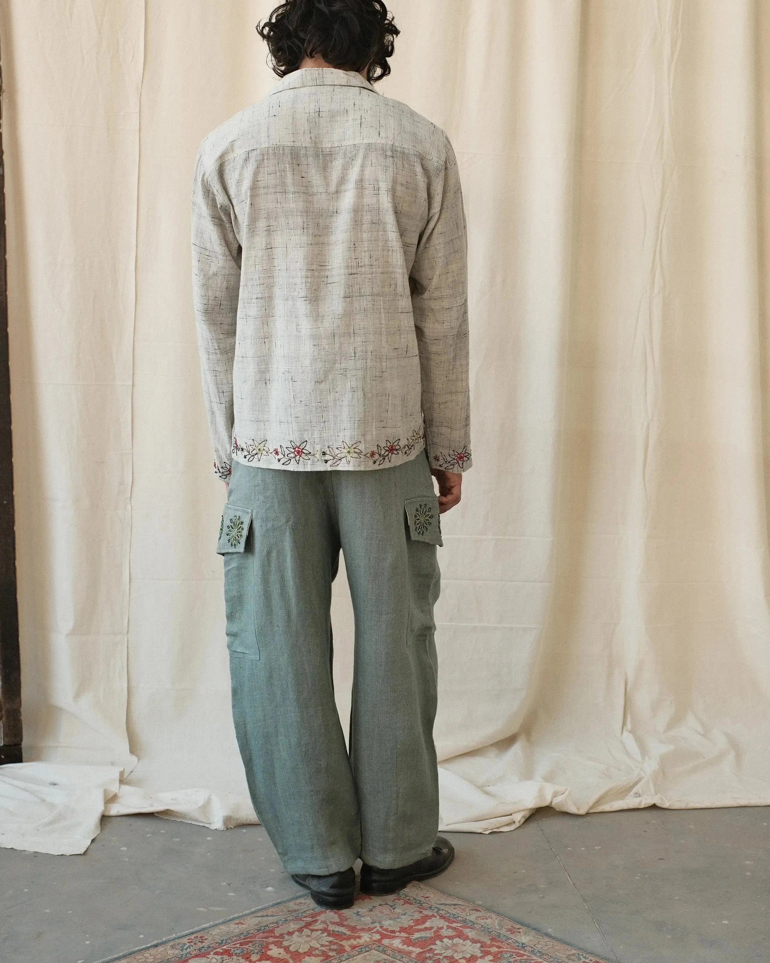 BEADED KHADI SHIRT sold by Kartik Research product image thumbnail 3