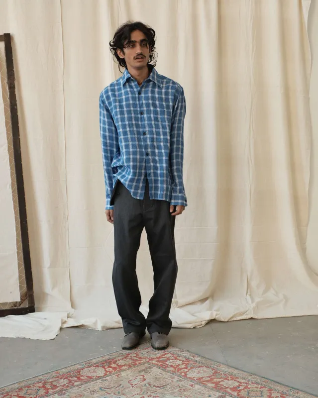 LINEN CHECK SHIRT made by Kartik Research