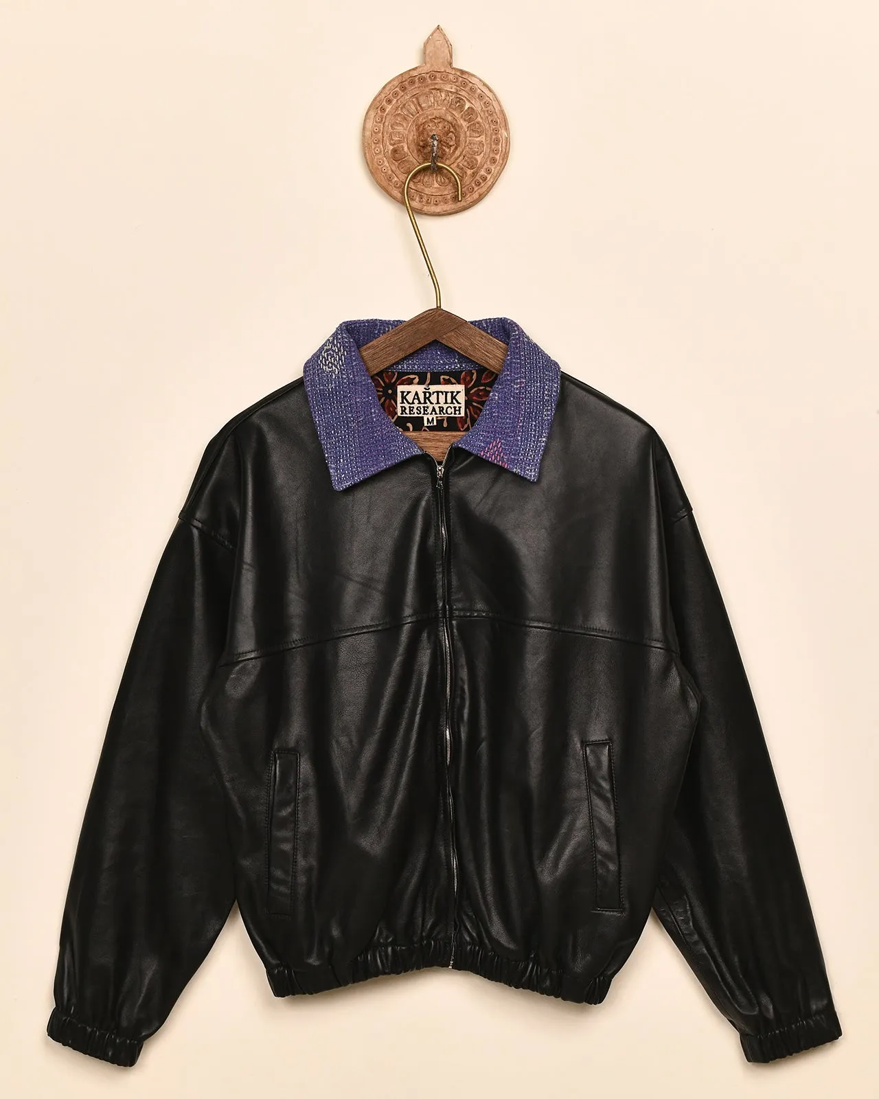 KANTHA LEATHER BOMBER sold by Kartik Research product image thumbnail 4