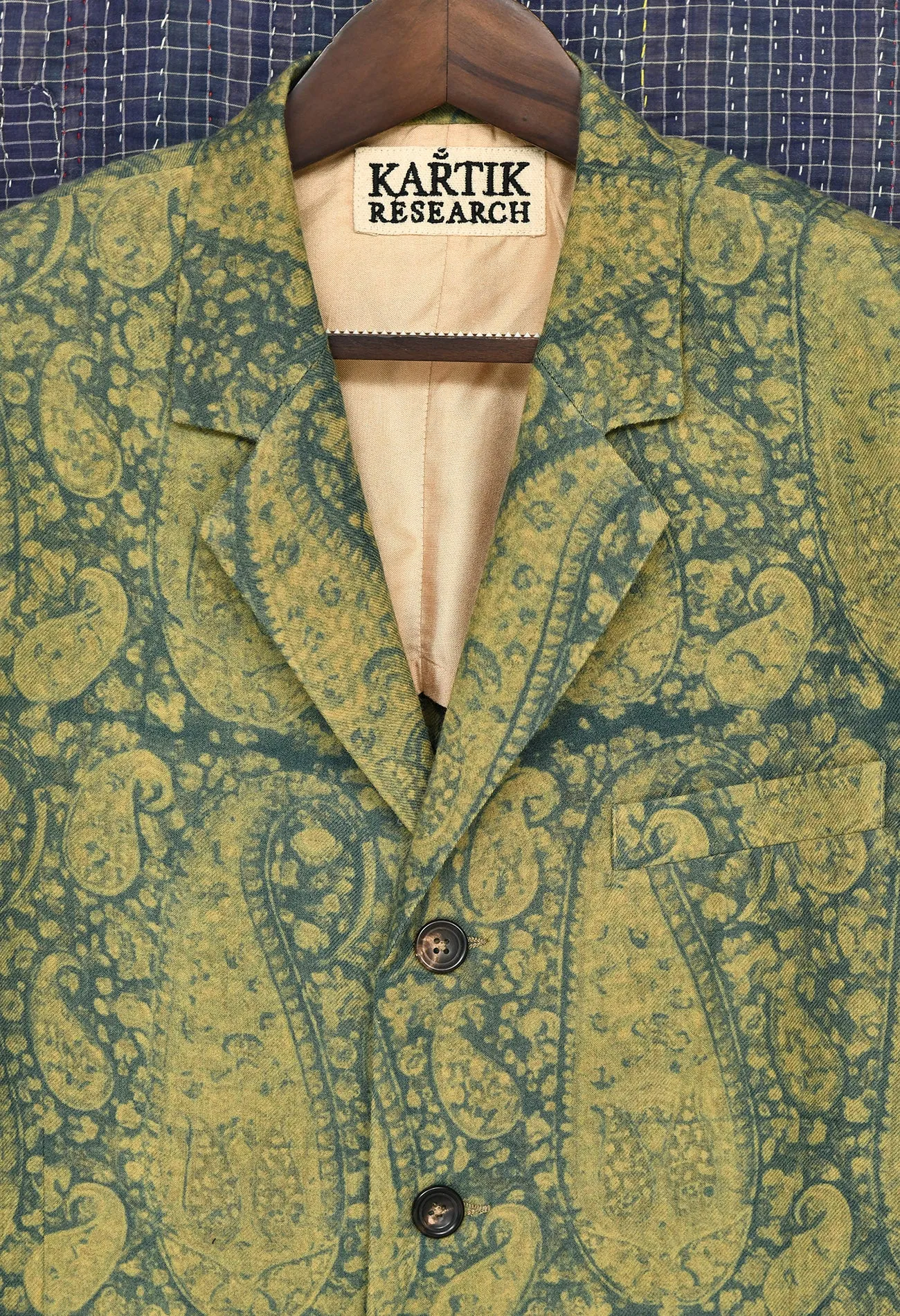 PAISLEY BLOCKPRINT BLAZER sold by Kartik Research product image thumbnail 5