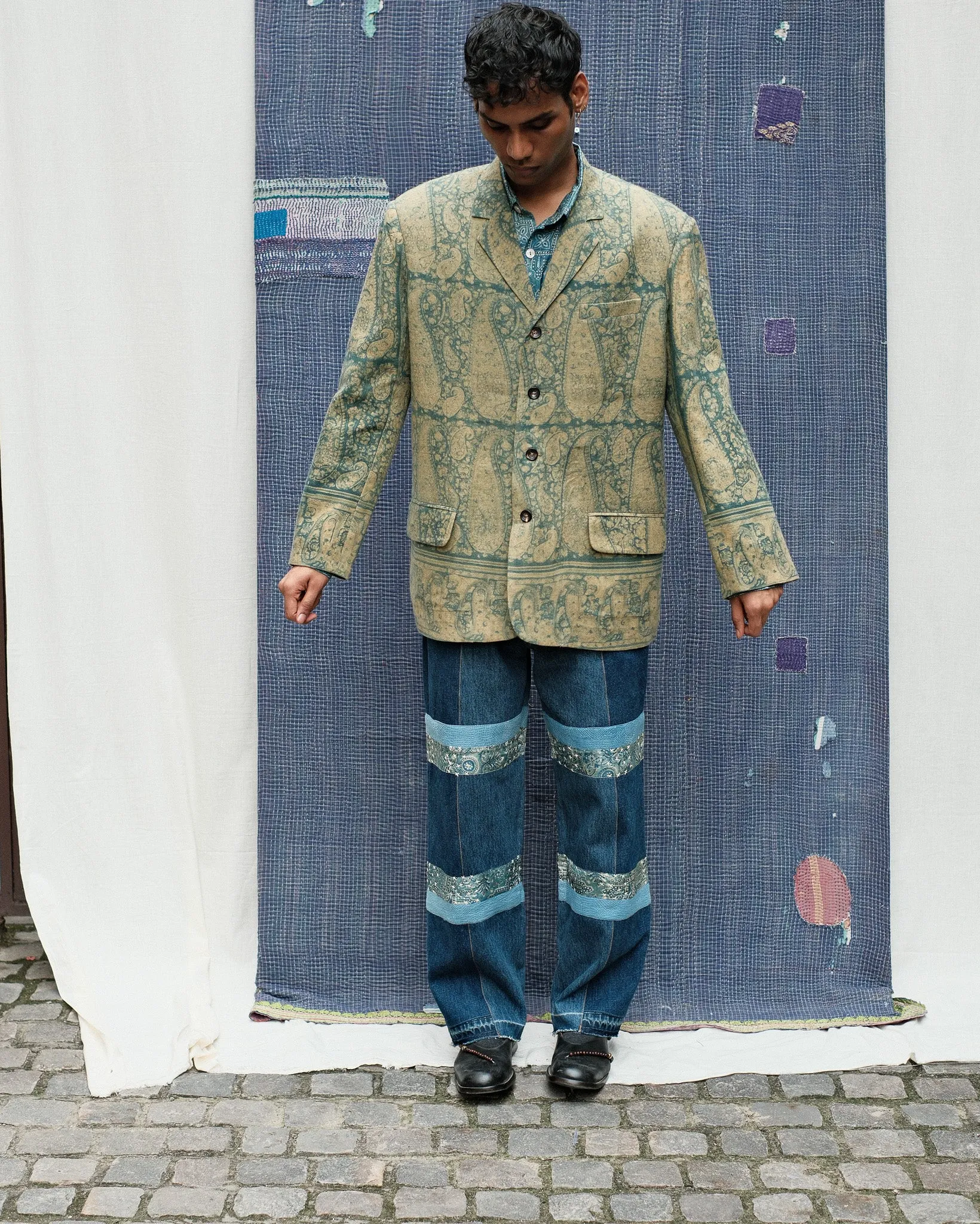 PAISLEY BLOCKPRINT BLAZER sold by Kartik Research