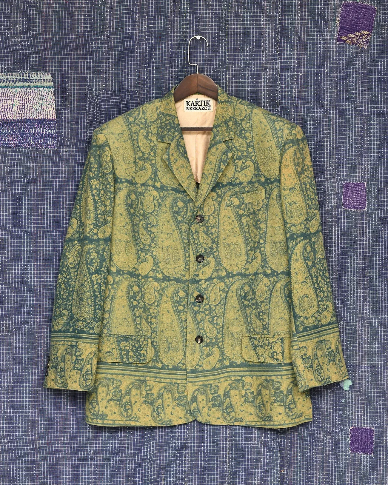 PAISLEY BLOCKPRINT BLAZER sold by Kartik Research product image thumbnail 4