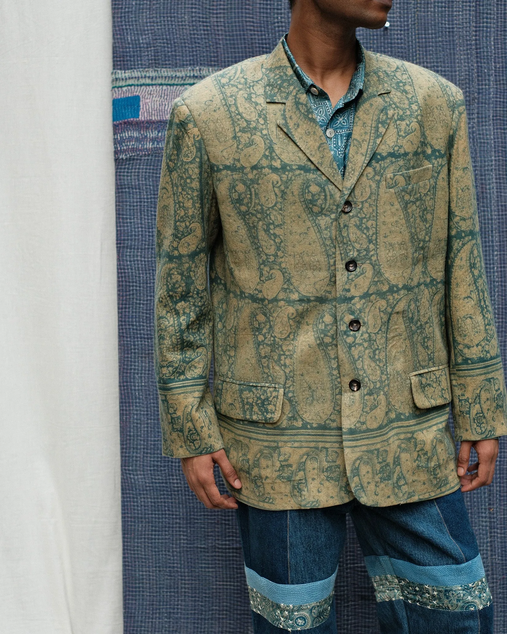 PAISLEY BLOCKPRINT BLAZER sold by Kartik Research product image thumbnail 2