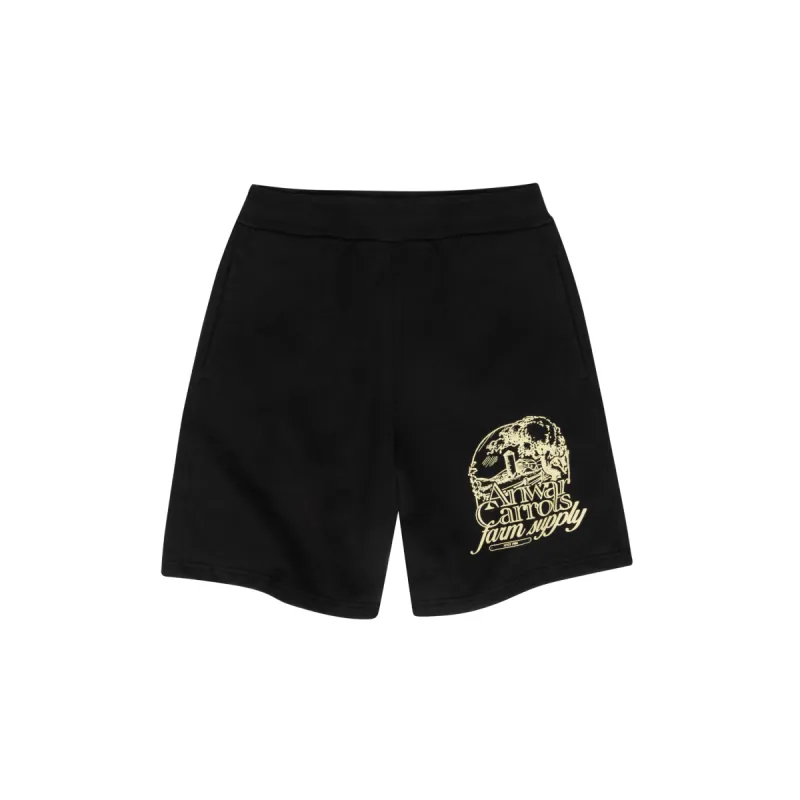 FARM SUPPLY SWEATSHORTS - BLACK sold by Anwar Carrots