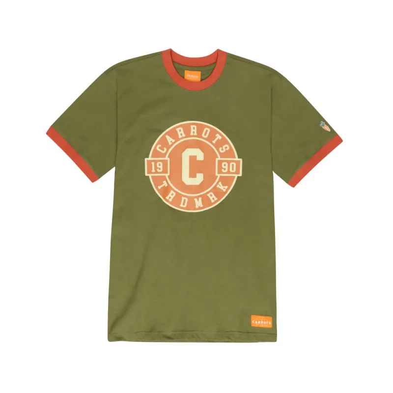 ESTABLISHED RINGER TEE - OLIVE sold by Anwar Carrots