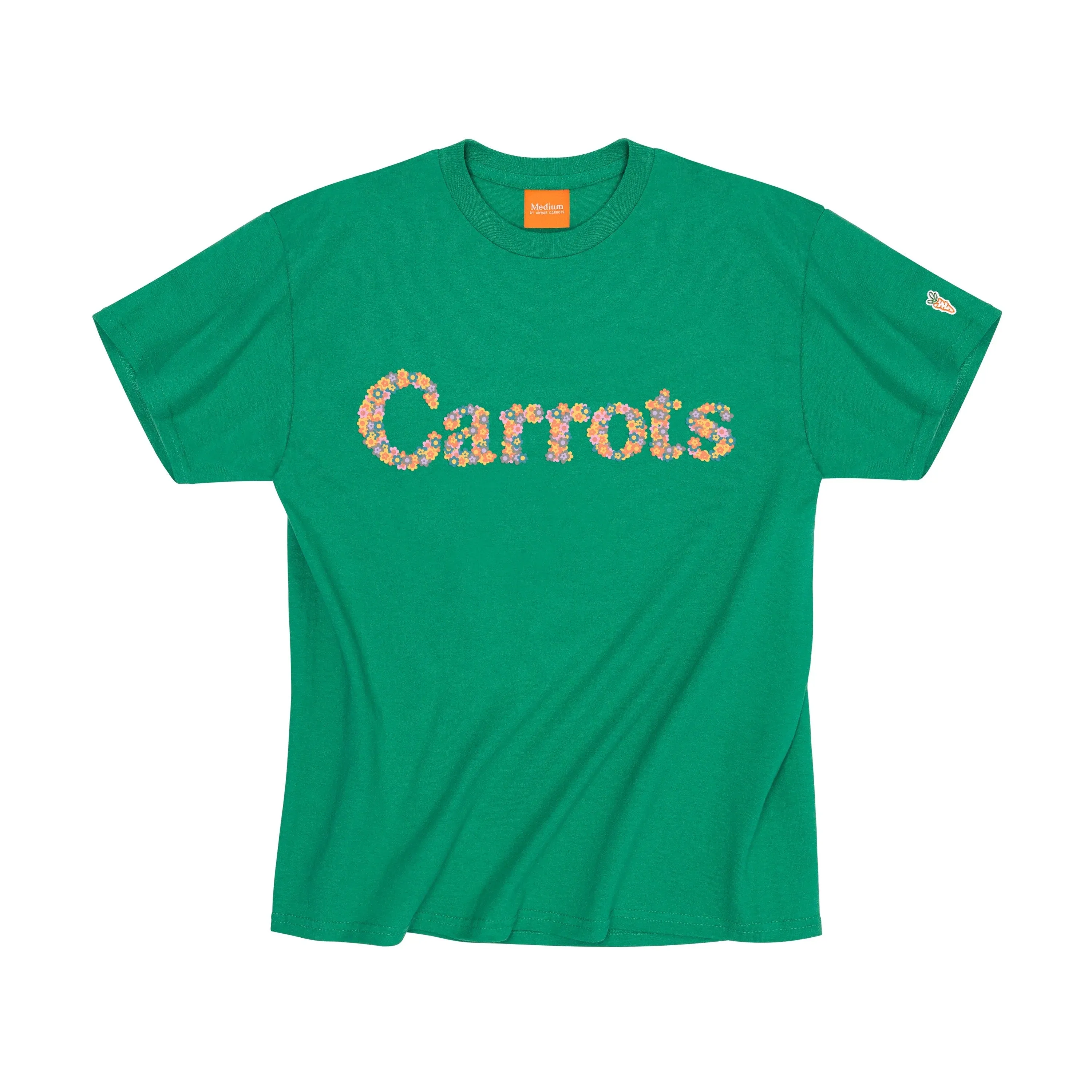 HALL OF FLOWERS X CARROTS FLOWERS WORDMARK TEE - FOREST sold by Anwar Carrots