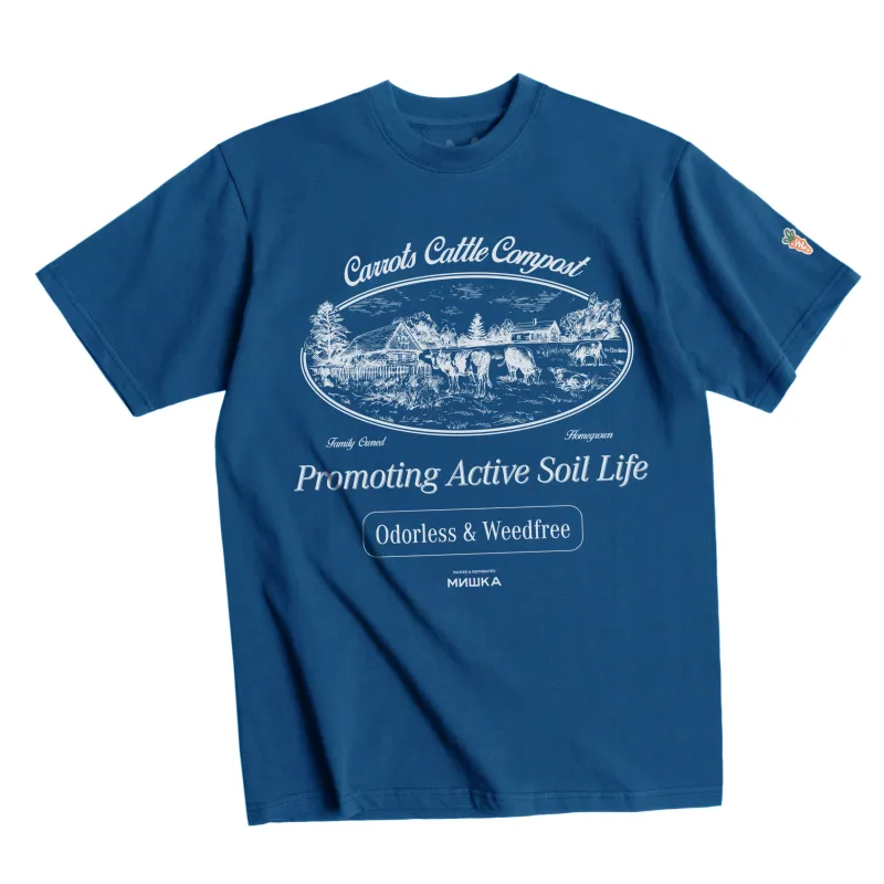 CARROTS CATTLE COMPOST TEE - DODGER BLUE sold by Anwar Carrots