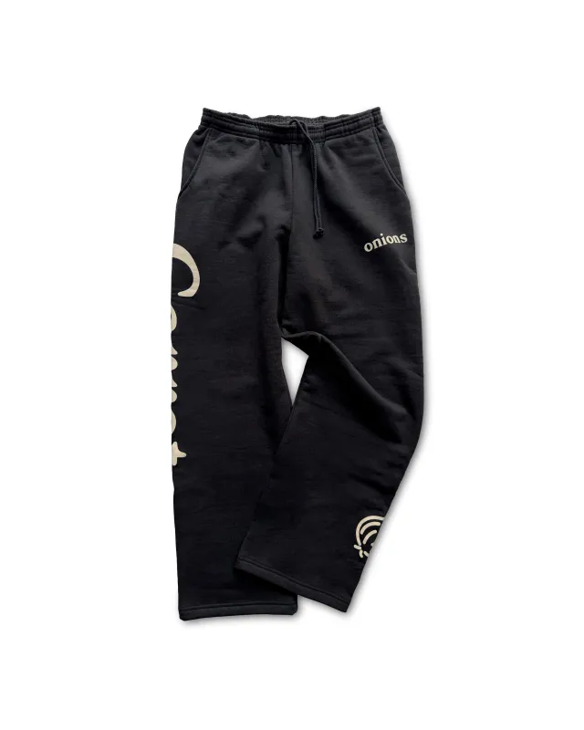 Onions Wordmark Sweatpants - Black made by Anwar Carrots